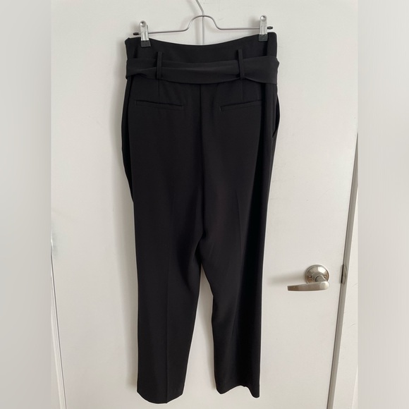 Maison Cinqcent Black Dress Pants with Belt - Size 6 - Picture 2 of 3